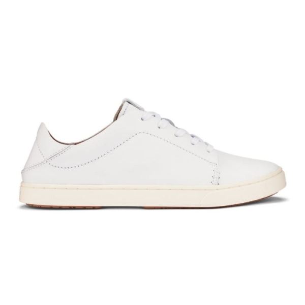 Olukai Women's Pehuea Li 'Ili Leather Sneakers - White