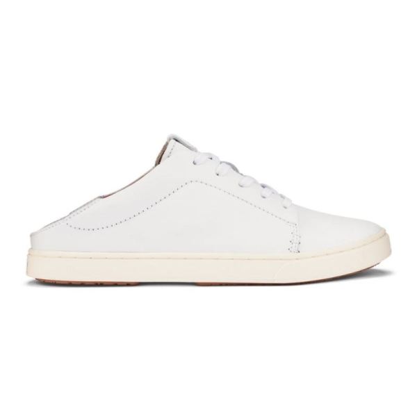 Olukai Women's Pehuea Li 'Ili Leather Sneakers - White