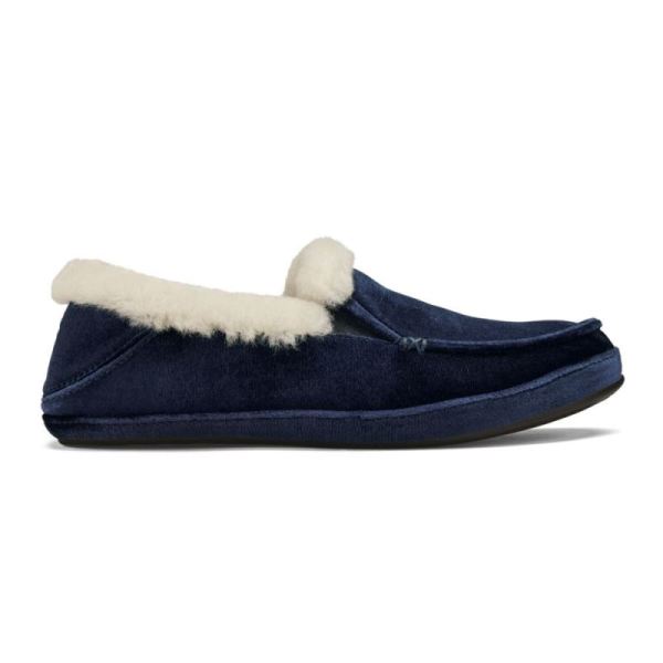 Olukai Women's Ku'una Lanui Velvet Slippers - Trench Blue