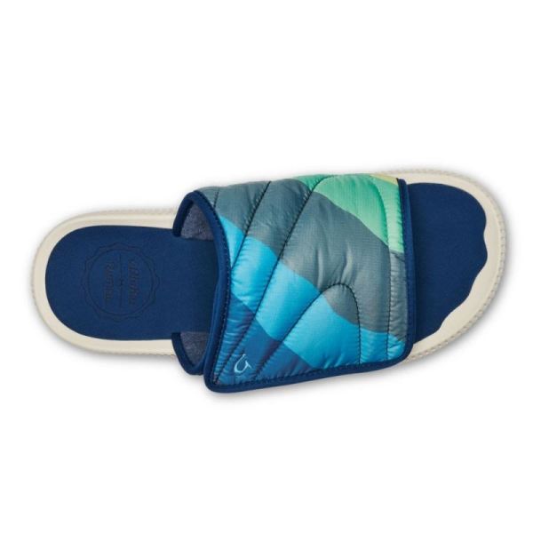 Olukai Men's Ulele 'Olu Mino Slide Sandals - Deep Water / Tide