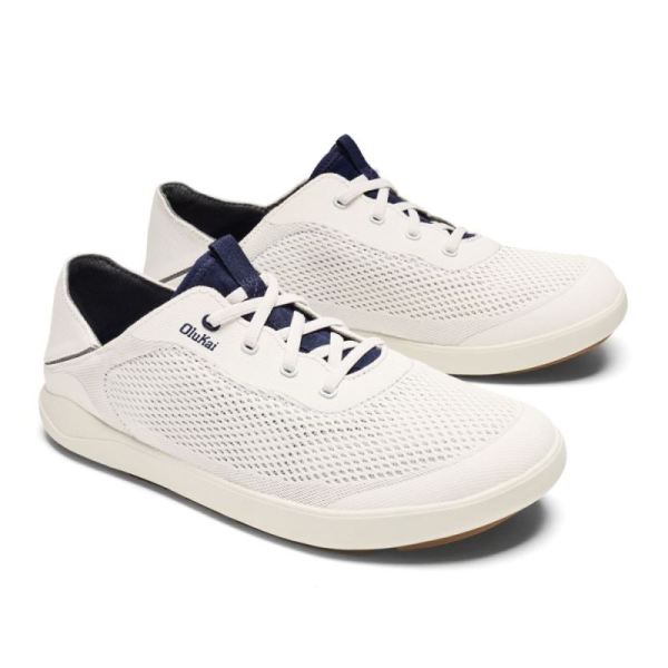 Olukai Men's Moku Pae Shoes - Bright White / Pacifica