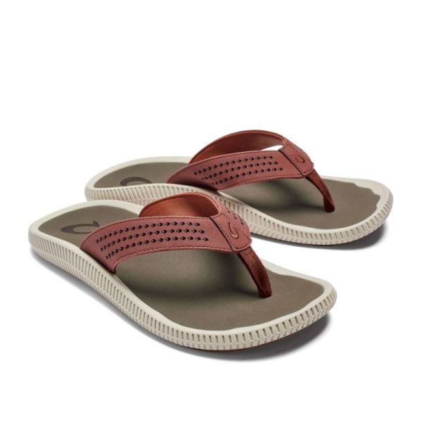 Olukai Men's Ulele Beach Sandals - Canoe / Mustang