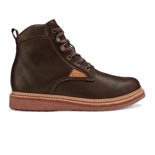 Olukai Men's Kilakila Leather Boots - Dark Wood