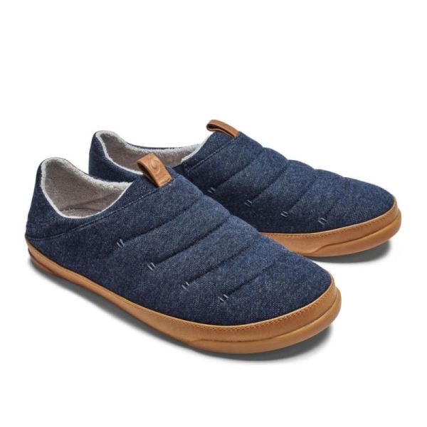 Olukai Men's Mahana Jersey Slippers - Trench Blue