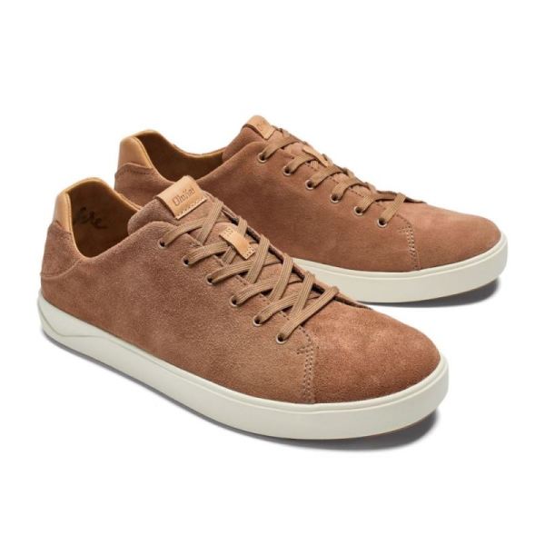 Olukai Men's Lae'ahi Li Kala Leather Sneakers - Tan