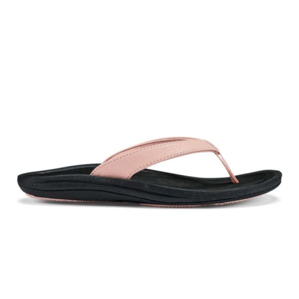 Olukai Women's Kulapa Kai Beach Sandals - Petal Pink / Black