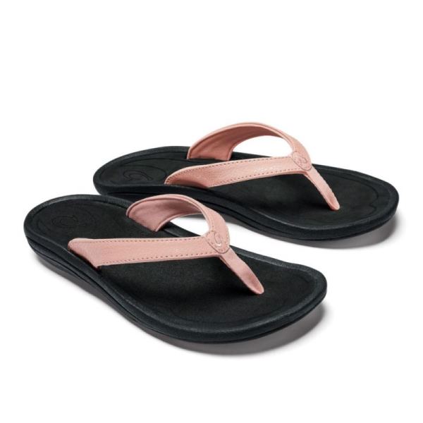 Olukai Women's Kulapa Kai Beach Sandals - Petal Pink / Black