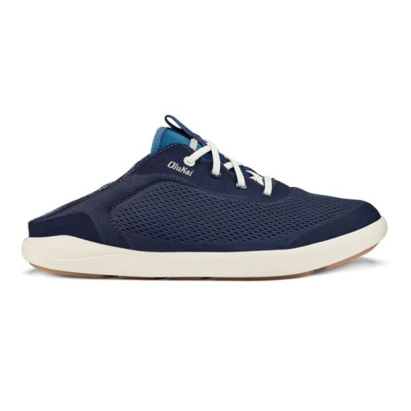 Olukai Men's Moku Pae Boat Shoes - Trench Blue / Off White