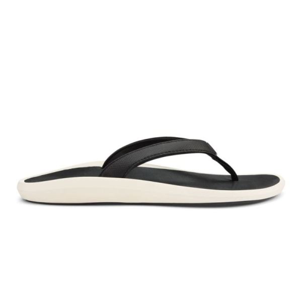 Olukai Women's Pi'oe Beach Sandals - Black / Dark Shadow