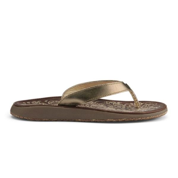 Olukai Women's Paniolo - Bronze / Dark Java