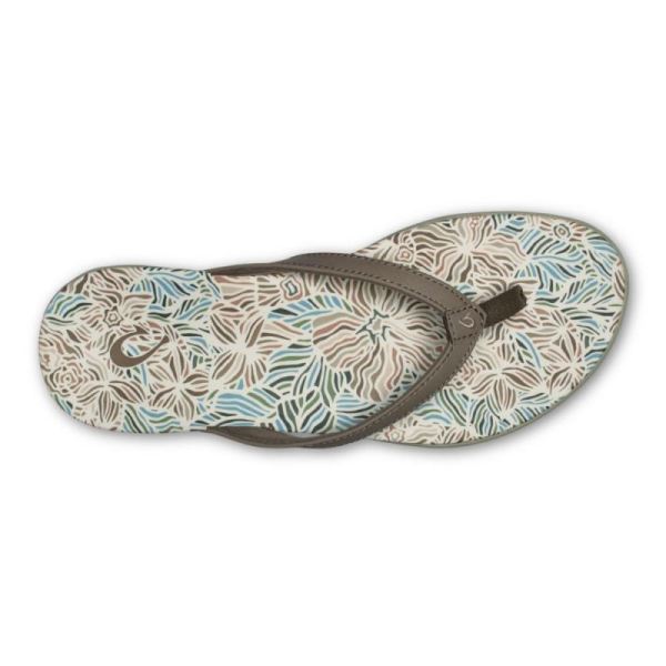 Olukai Women's Ho'opio Hau Beach Sandals - Warm Taupe / Hua