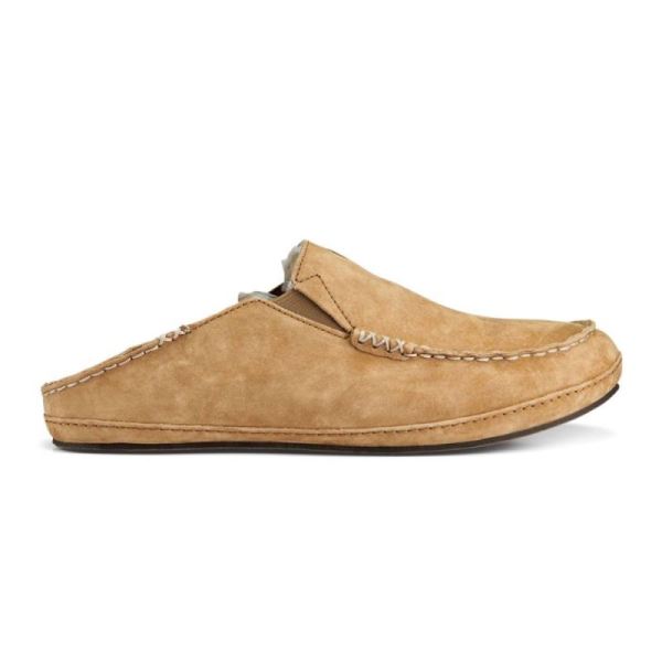 Olukai Men's Moloa Leather Slippers - Tobacco