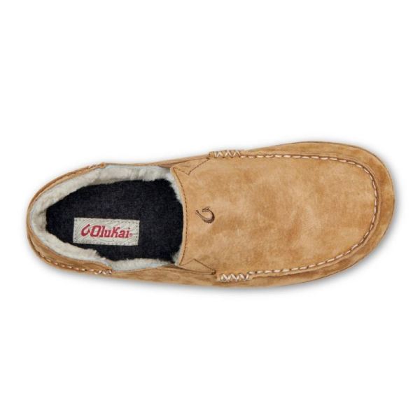 Olukai Men's Moloa Leather Slippers - Tobacco