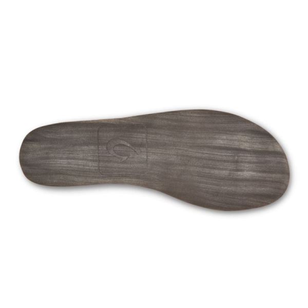 Olukai Men's Moloa Leather Slippers - Dark Wood