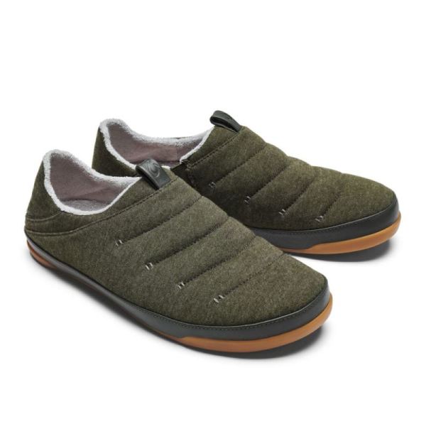 Olukai Men's Mahana Heathered Jersey Slippers - Nori