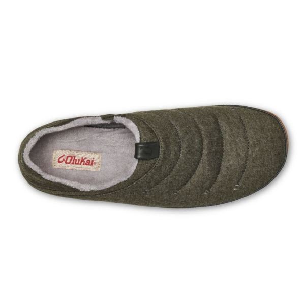 Olukai Men's Mahana Heathered Jersey Slippers - Nori