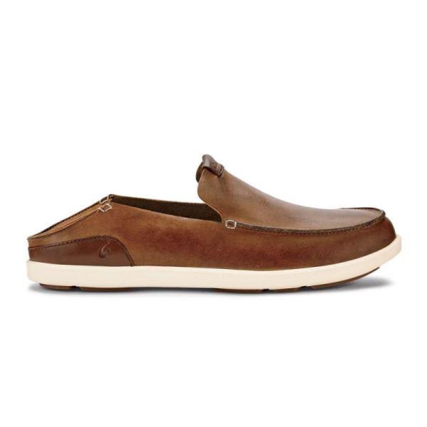 Olukai Men's Nalukai Leather Slip On Shoes - Fox / Bone