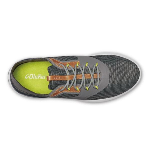 Olukai Men's Nihoa Li Sneakers - Poi / Charcoal