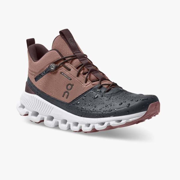 On Cloud Shoes Women's Cloud Hi Waterproof-Cocoa | Pebble