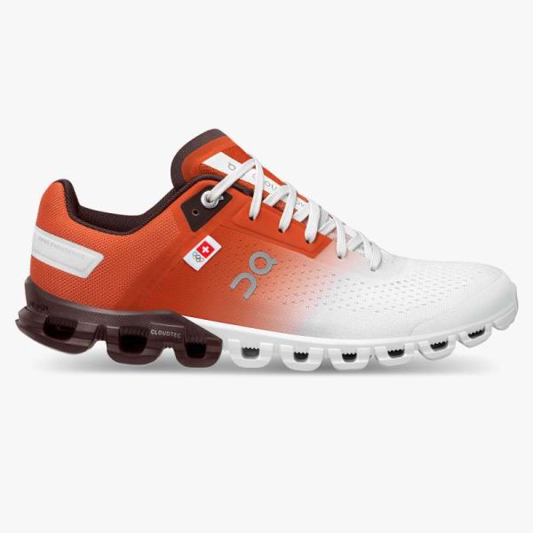 On Cloud Shoes Women's Cloudflow Swiss Olympic-Swiss Olympic Rust | White