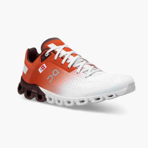 On Cloud Shoes Women's Cloudflow Swiss Olympic-Swiss Olympic Rust | White