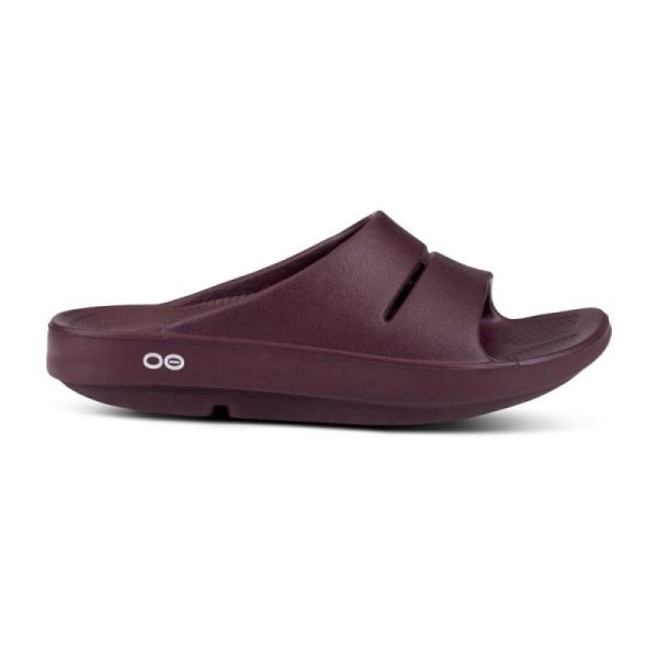 Oofos Men's OOahh Slide Sandal - Cabernet