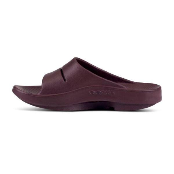 Oofos Men's OOahh Slide Sandal - Cabernet