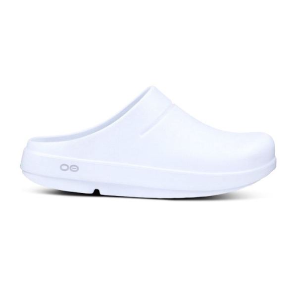 Oofos Men's OOcloog Clog - White