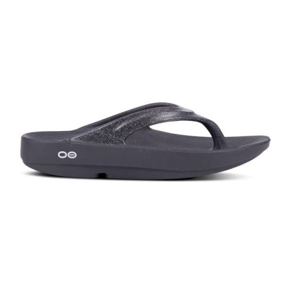 Oofos Women's OOlala Luxe Sandal - Platinum Sparkle