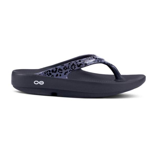Oofos Women's OOlala Limited Sandal - Gray Leopard