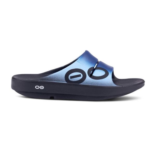 Oofos Men's OOahh Sport Slide Sandal - Azul