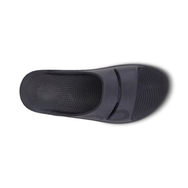 Oofos Men's OOahh Sport Slide Sandal - Black Matte