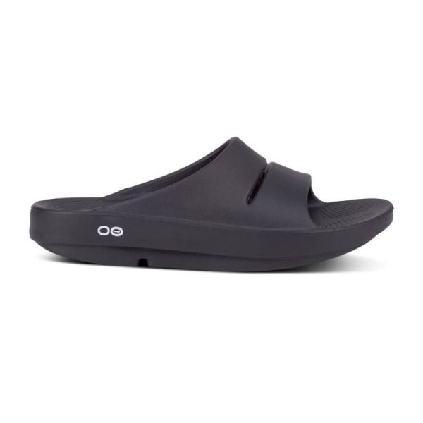 Oofos Men's OOahh Slide Sandal - Black