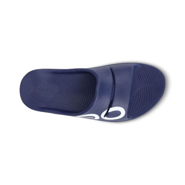 Oofos Women's OOahh Sport Slide Sandal - Navy White