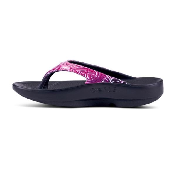 Oofos Women's OOlala Limited Sandal - Pink Paisley