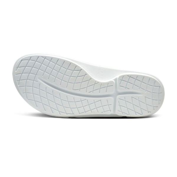 Oofos Men's OOahh Sport Flex Sandal - White