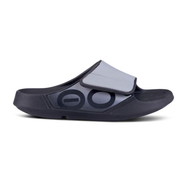 Oofos Men's OOahh Sport Flex Sandal- Gray