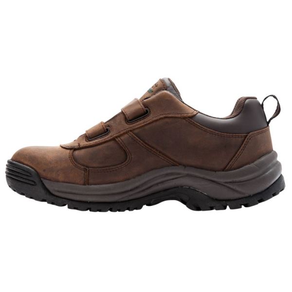 Propet-Men's Cliff Walker Low Strap-Brown Crazy Horse