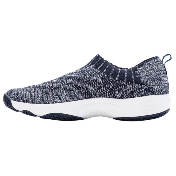 Propet-Women's Wash N Wear Slip-On Knit-Navy/White