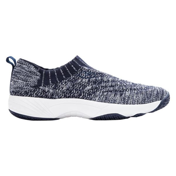 Propet-Women's Wash N Wear Slip-On Knit-Navy/White