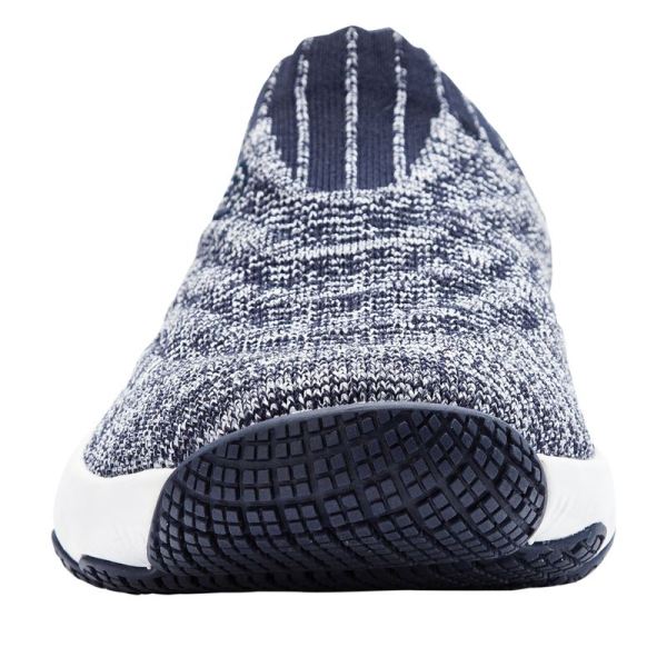 Propet-Women's Wash N Wear Slip-On Knit-Navy/White