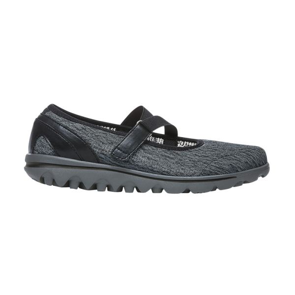 Propet-Women's TravelActiv Mary Jane-Black/Grey Heather