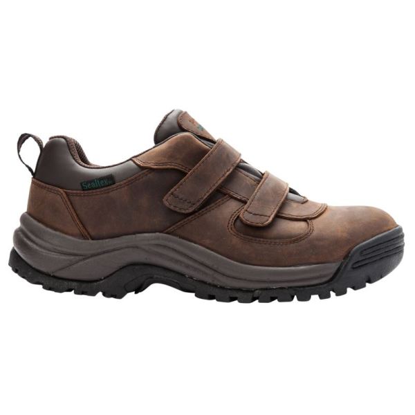 Propet-Men's Cliff Walker Low Strap-Brown Crazy Horse