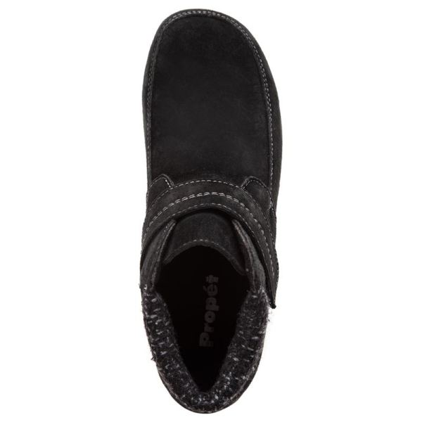 Propet-Women's Delaney Strap-Black Suede