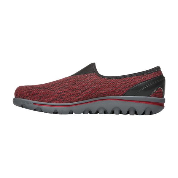 Propet-Women's TravelActive Slip-On-Black/Red Heather