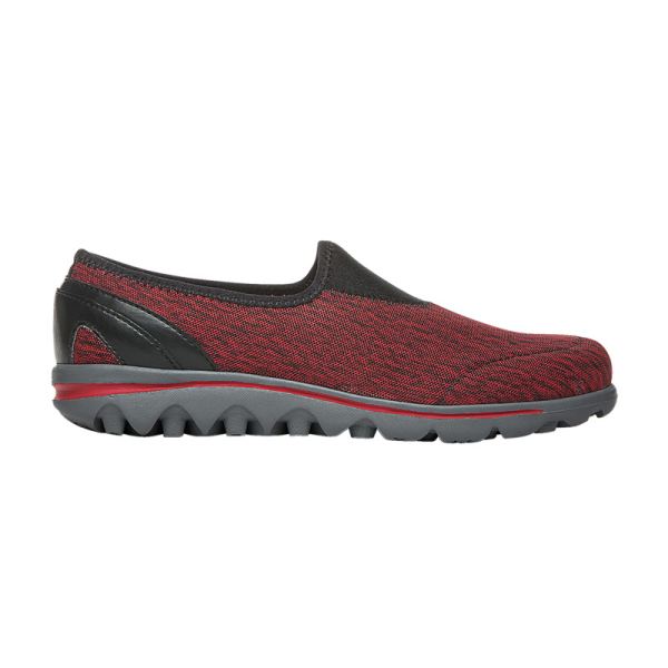 Propet-Women's TravelActive Slip-On-Black/Red Heather