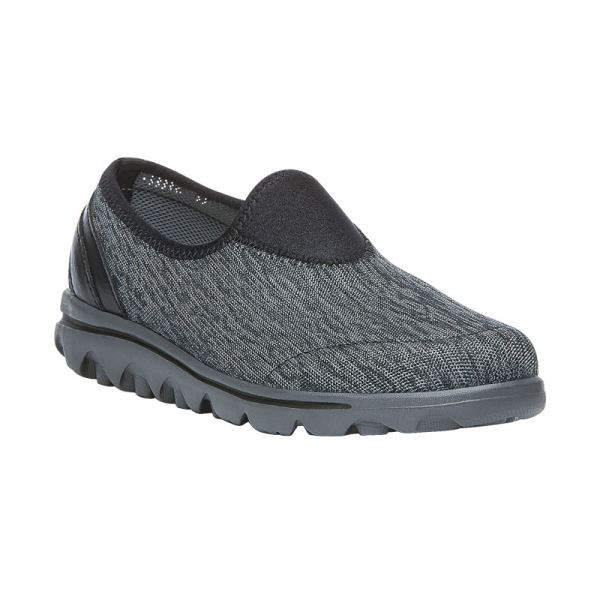 Propet-Women's TravelActive Slip-On-Black/Grey Heather