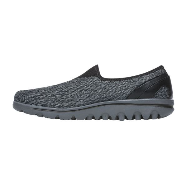 Propet-Women's TravelActive Slip-On-Black/Grey Heather