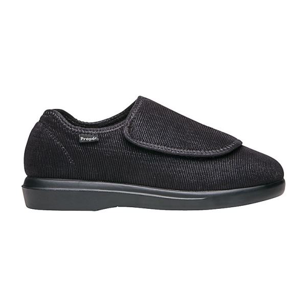 Propet-Women's Cush'n Foot-Black Corduroy