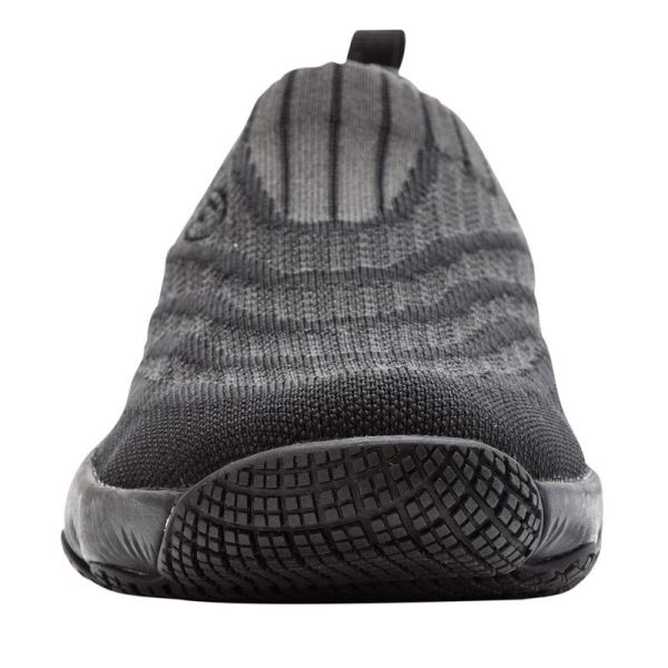 Propet-Women's Wash N Wear Slip-On Knit-Black/Dk Grey